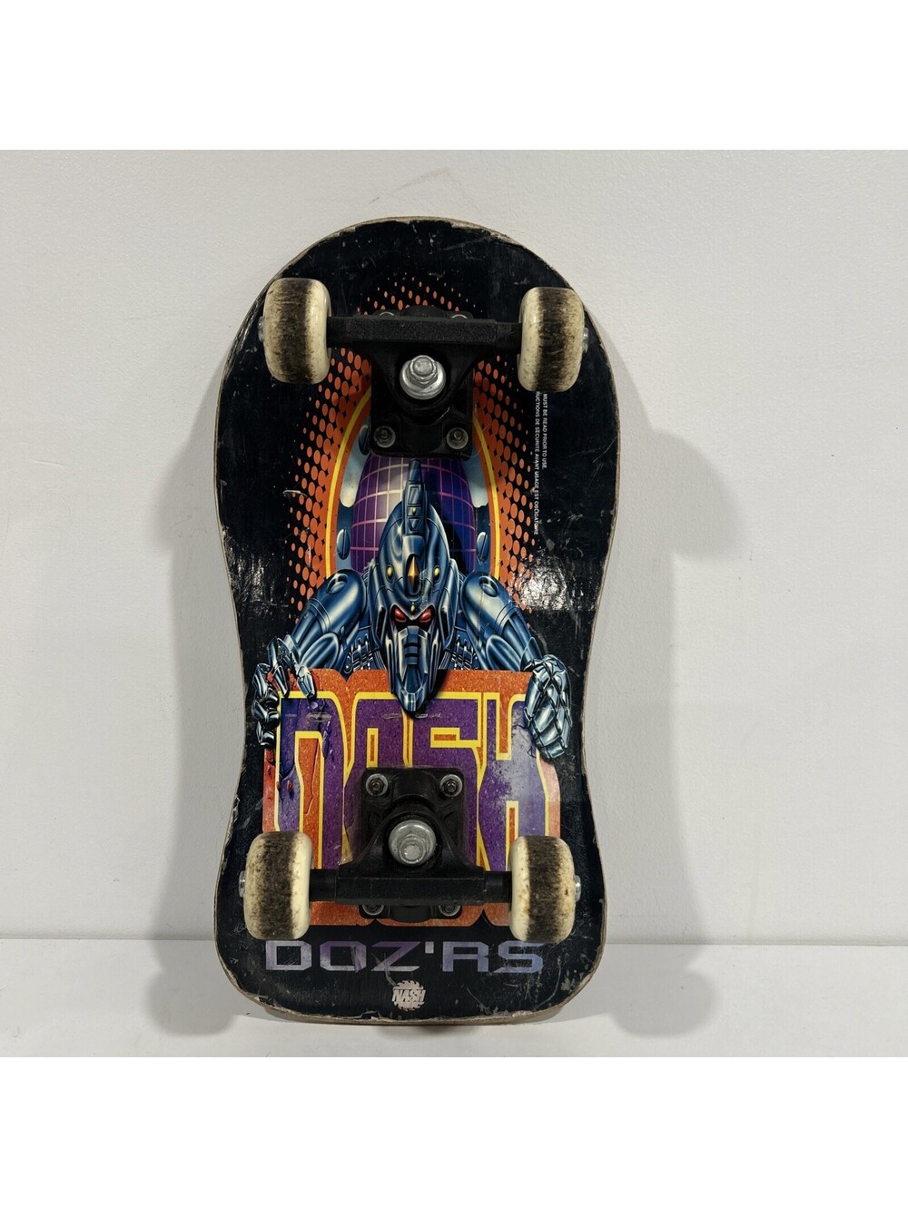 Vintage Nash Skateboard DOZ'r  18" Short Board Punk Dozer Y2K